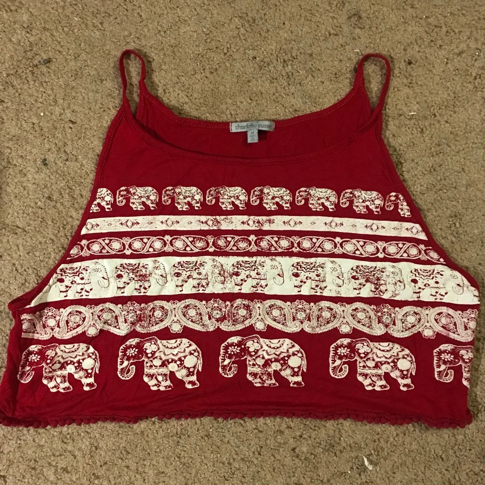 Charlotte Russe Elephant crop top